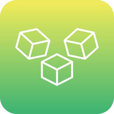 küp web simgesi basit tasarım 