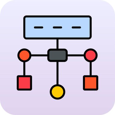 Algoritma. Web simgesi basit tasarım          