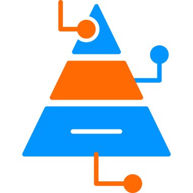 Piramit Grafik simgesi, vektör illüstrasyonu basit tasarım