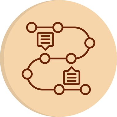 Zaman çizgisi modern simgesinin vektör illüstrasyonu       