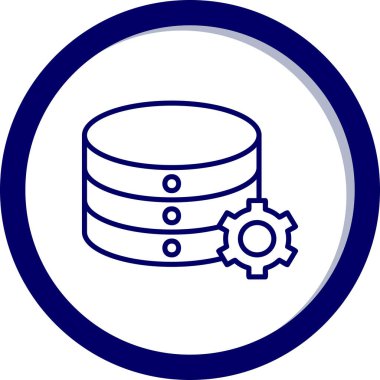 veritabanı. Web simgesi basit illüstrasyon 