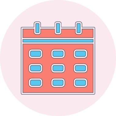 Takvim. Web simgesi basit illüstrasyon