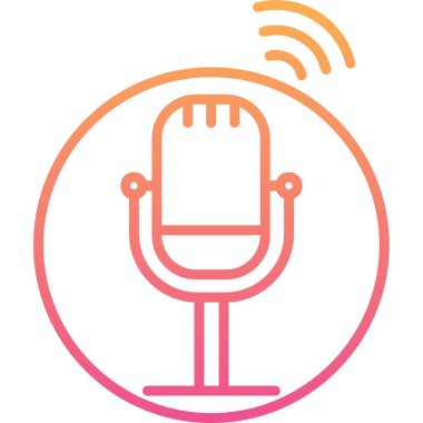 mikrofon web simge vektör çizim 