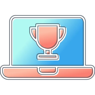 dizüstü bilgisayar simgesi, vektör illüstrasyonu basit tasarım