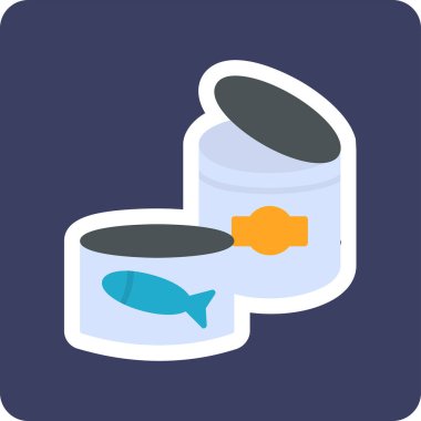 Konserve yemek ikonu. Web için basit illüstrasyon simgesi