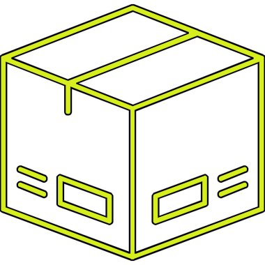 Paket, dağıtım simgesi vektör illüstrasyonu 