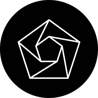 Pentagon mu? Web simgesi basit illüstrasyon