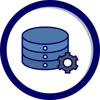 veritabanı. Web simgesi basit illüstrasyon 