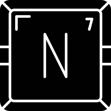 Nitrojen modern simgesinin vektör çizimi                      