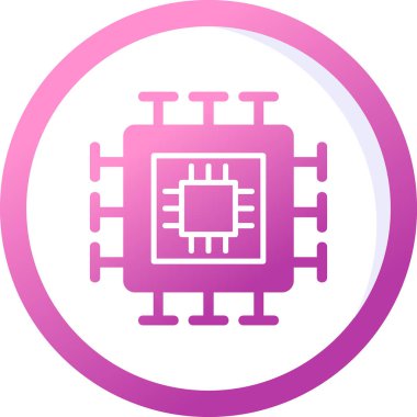 İşlemci. Web simgesi basit tasarım 