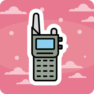 Walkie talkie simgesinin vektör çizimi