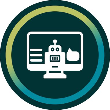 - Asistanım. Web simgesi basit illüstrasyon