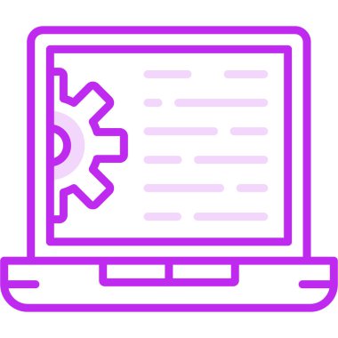 dizüstü bilgisayar ayarı simgesi, özet biçimi 