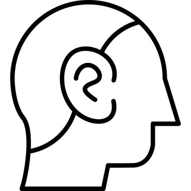 Ses dalgalı kulağın vektör çizimi 