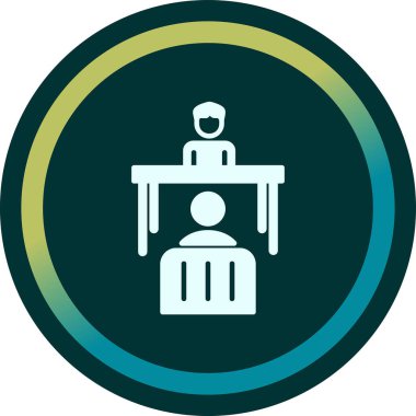 İş Görüşmesi modern simgesinin vektör illüstrasyonu        