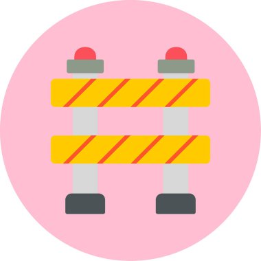 Trafik Bariyeri vektör tasarım şablonu        