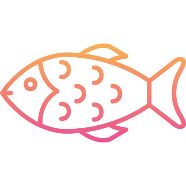 Balık. Web simgesi vektör illüstrasyonu 