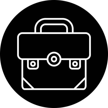 Bavul. Web simgesi basit illüstrasyon 