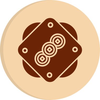 Çin sikkesi web vektör illüstrasyonu