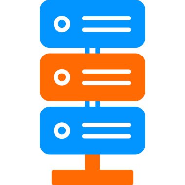 bilgisayar sunucu simgesi, vektör illüstrasyonu basit tasarım