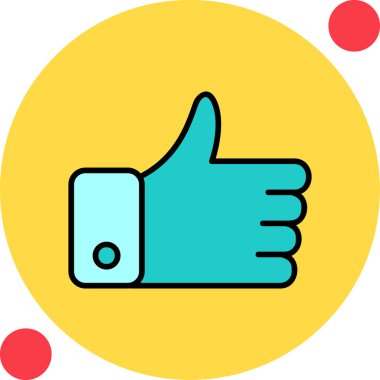 Baş parmak işareti. Basit resimleme