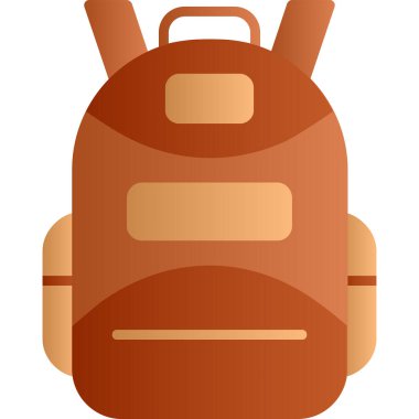 Sırt çantası. Web simgesi basit illüstrasyon