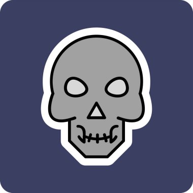 Kafatası. Web simgesi basit illüstrasyon