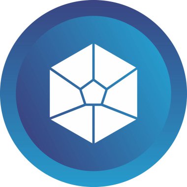 soyut ikosahedron şekli ağ simgesi
