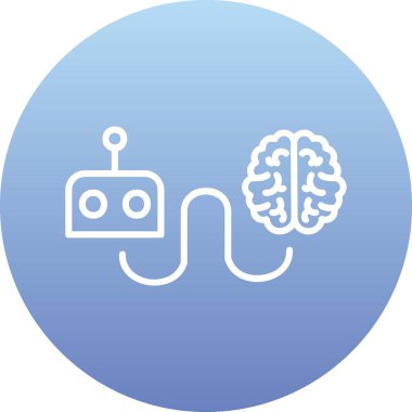 Beyin web simgesi vektör illüstrasyonunu yeniden başlat