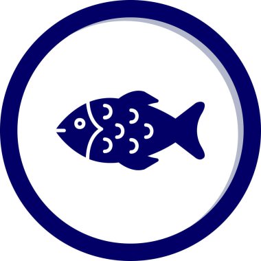 Balık. Web simgesi vektör illüstrasyonu 