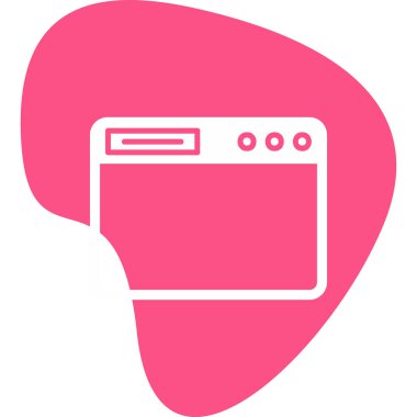 Tarayıcı. Web simgesi vektör illüstrasyonu