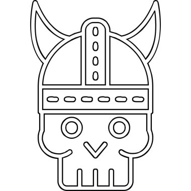 Bir kafatasının vektör çizimi 