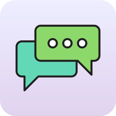 Sohbet baloncukları simgesi, vektör illüstrasyonu basit tasarım