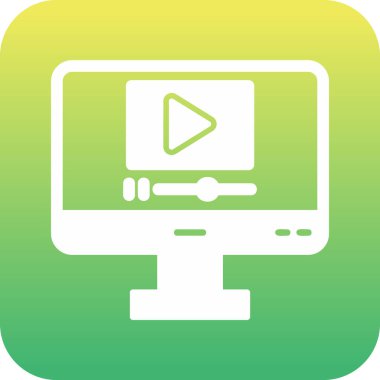 video oynatıcı simgesi, vektör illüstrasyonu basit tasarım