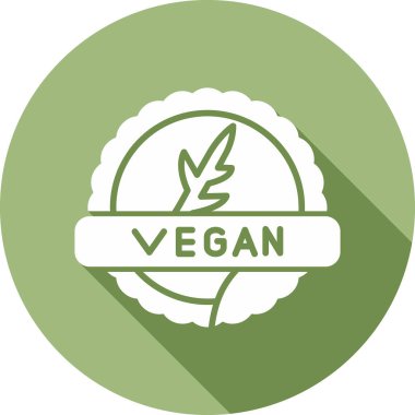 Vegan logosu, vektör çizimi basit tasarım