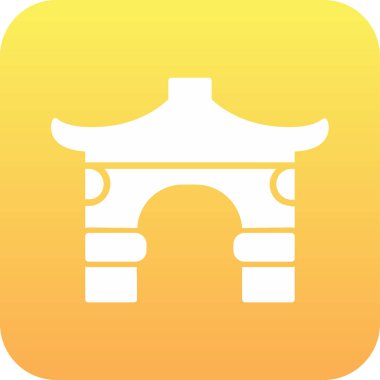 Çin geleneksel kemer ağ illüstrasyon tasarımı