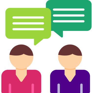 converstation simgesi, vektör illüstrasyonu basit tasarım