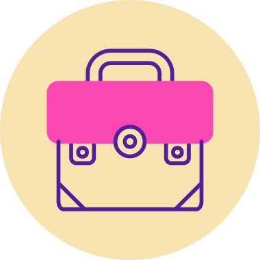 Bavul. Web simgesi basit illüstrasyon 