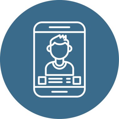 Arkadaş isteği ikon vektör illüstrasyonu