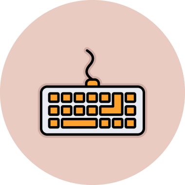 Klavye web simgesinin vektör illüstrasyonu