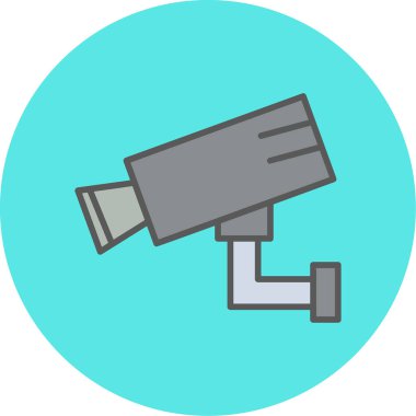 CcTV web simgesi basit illüstrasyon 