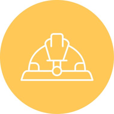 Güvenlik Miğferi Web simgesi, vektör illüstrasyonu