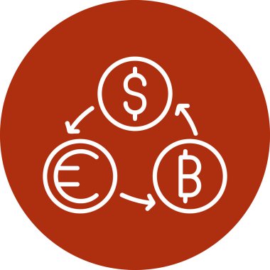 para birimi değişim simgesi ana hat biçiminde 