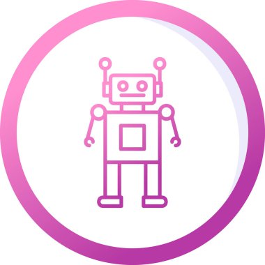 robot. Web simgesi basit illüstrasyon 