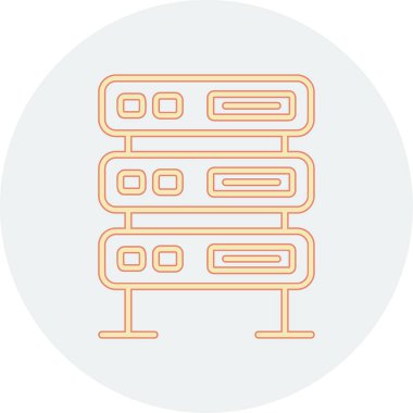 bilgisayar sunucu simgesi, vektör illüstrasyonu basit tasarım