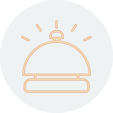 Desk Bell modern simgesinin vektör çizimi            