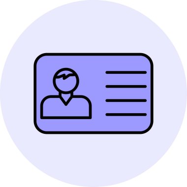 Ofis Kimliği Web simgesi, vektör illüstrasyonu