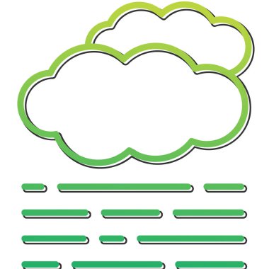 Bulutlar ve sis ağı simgesi basit gösterim