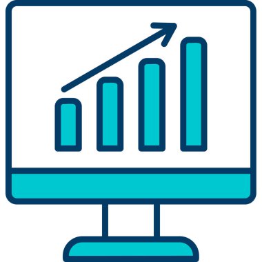 Analytics icon, vector illustration simple design