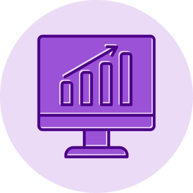 Analytics icon, vector illustration simple design